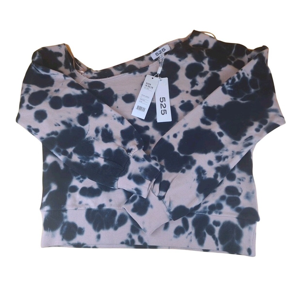 525 America Revolve Monochrome Tie-Dye Pink Black Sweatshirt Size Small